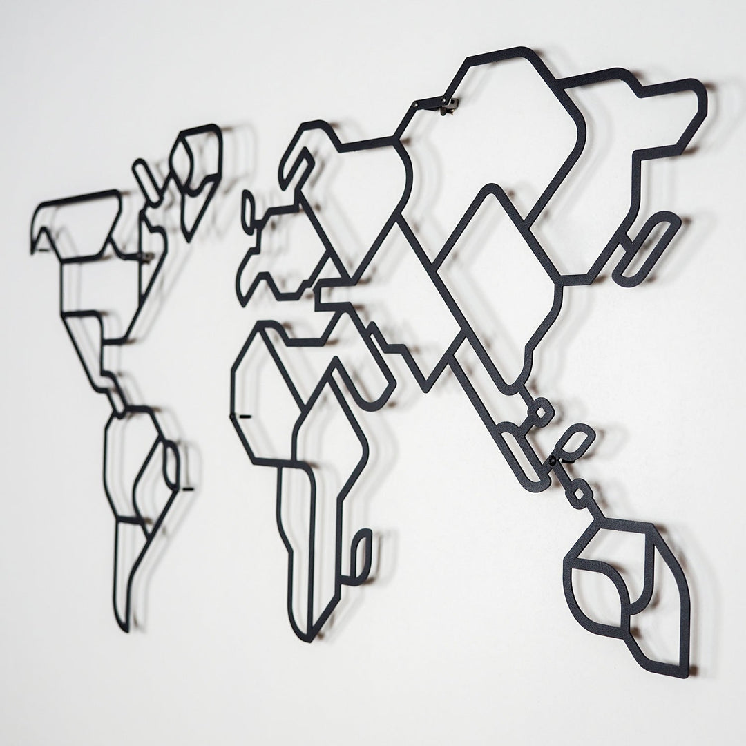 Dünya Haritası Dekoratif Duvar Tablo Modelleri