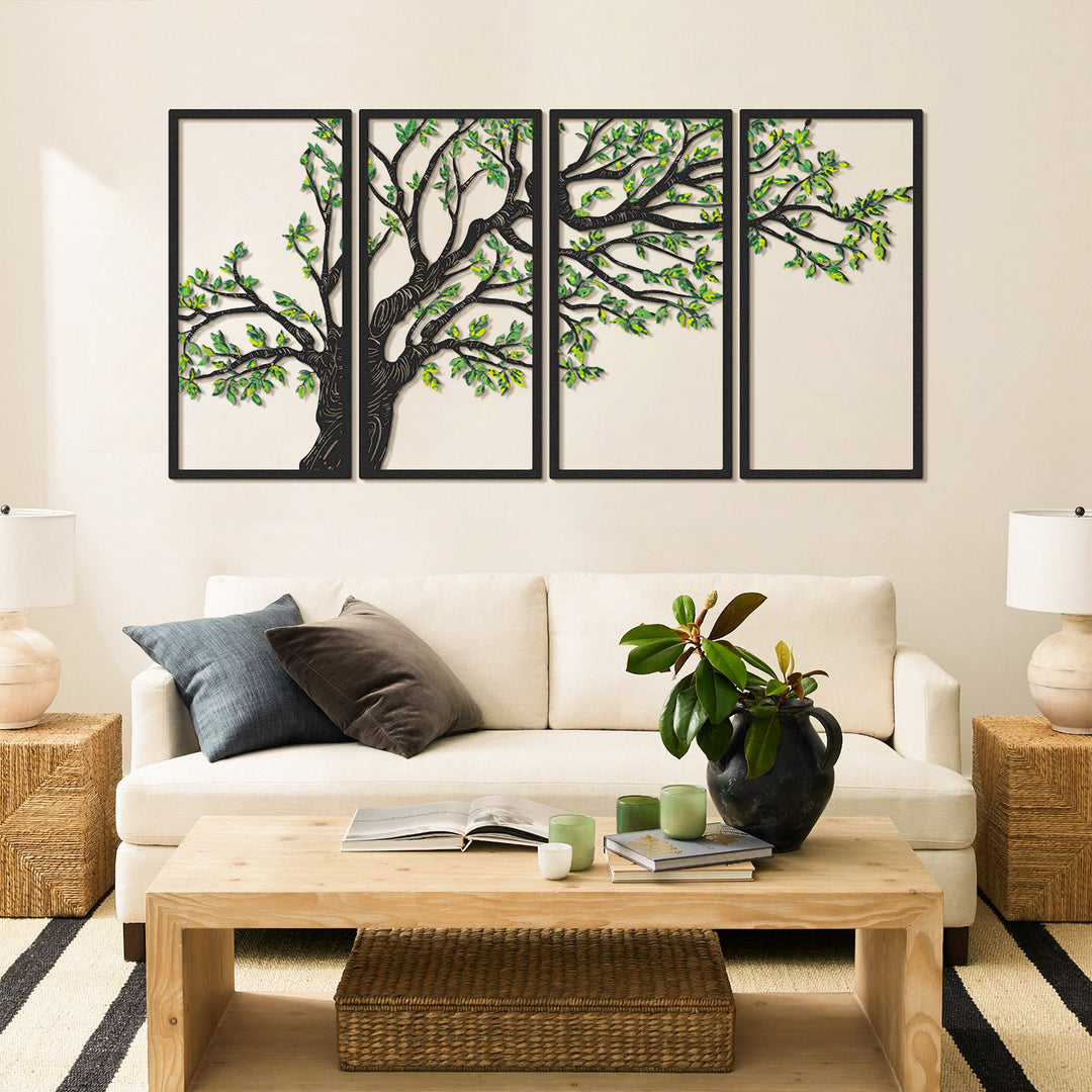 Autumn Vibes 4'lü Set Dekoratif Duvar Tablo Modelleri