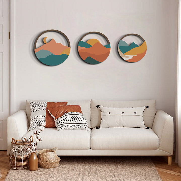 The Horizon 3'lü Set Metal Tablo - APT833