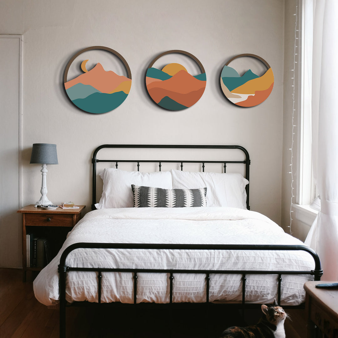 The Horizon 3'lü Set Metal Tablo - APT833