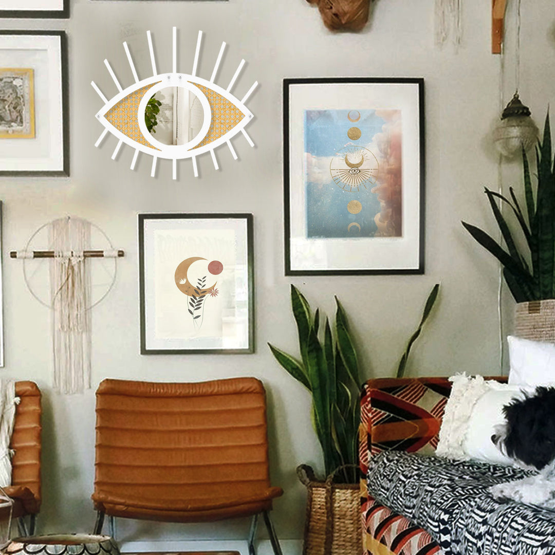 Hazeranlı Göz Ayna Dekoratif Duvar Aynası Modelleri