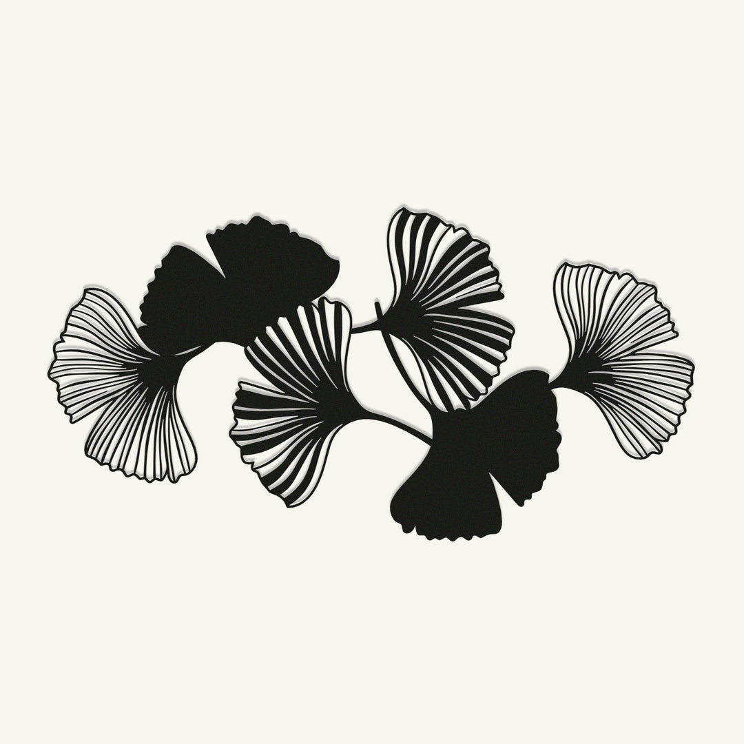 Ginkgo Yapraklar Modern Salon Duvar Dekorasyonu Modelleri