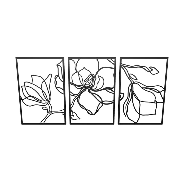 Floral Line Art 3'lü Set - APT529