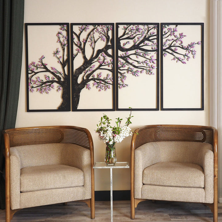 Autumn Vibes 4'lü Set Dekoratif Duvar Tablo Modelleri