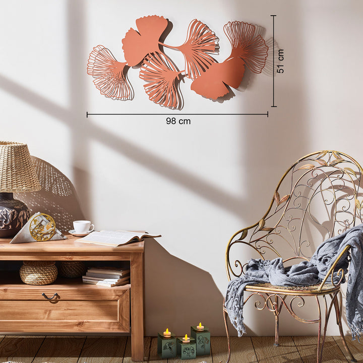 Ginkgo Yapraklar Modern Salon Duvar Dekorasyonu Modelleri