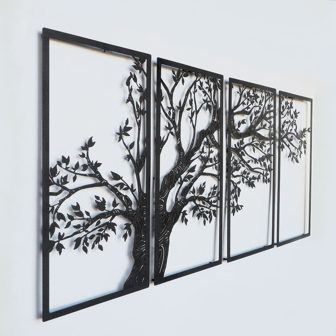 Autumn Vibes 4'lü Set Dekoratif Duvar Tablo Modelleri