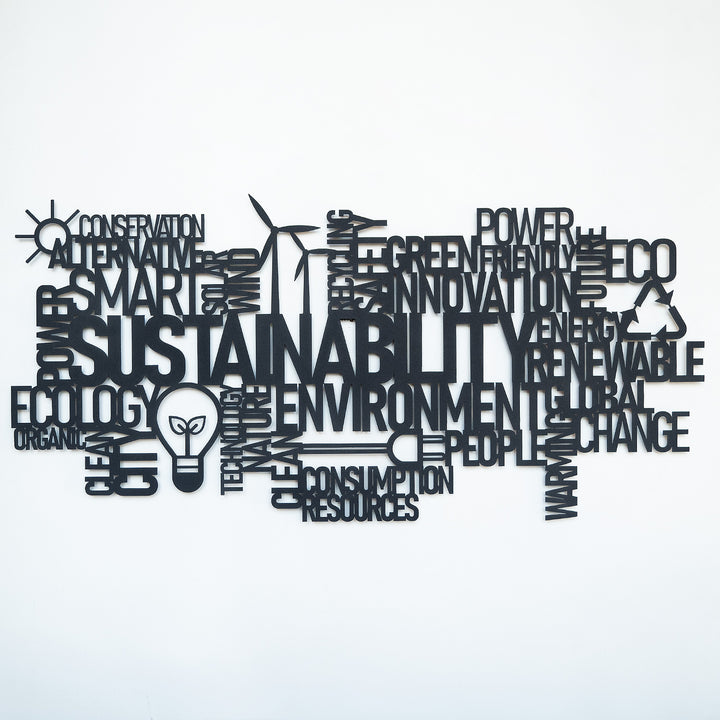 Sustainability Dekoratif Duvar Yazısı Modelleri