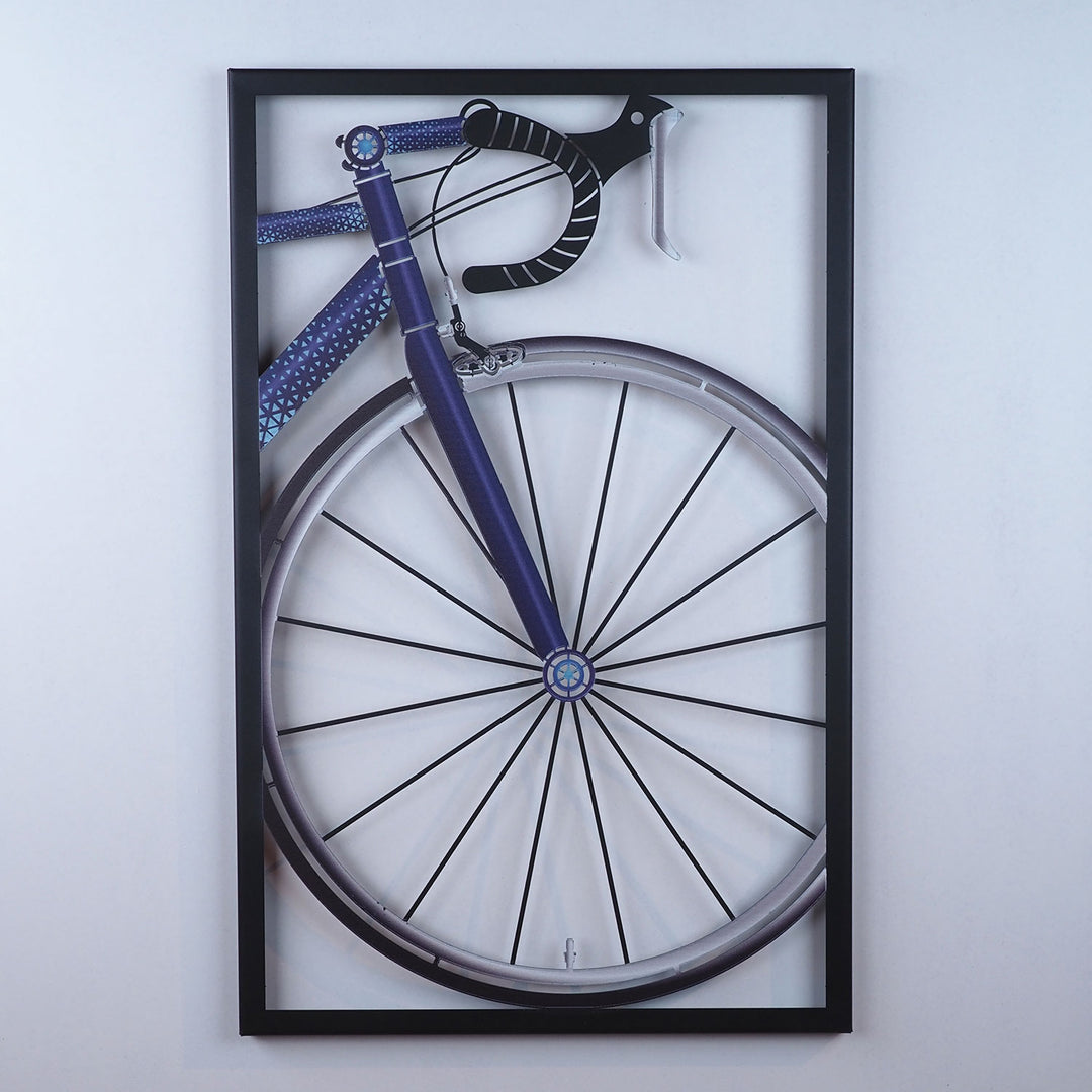 Bicycle Wheel Colored Metal Wall Art - APT216