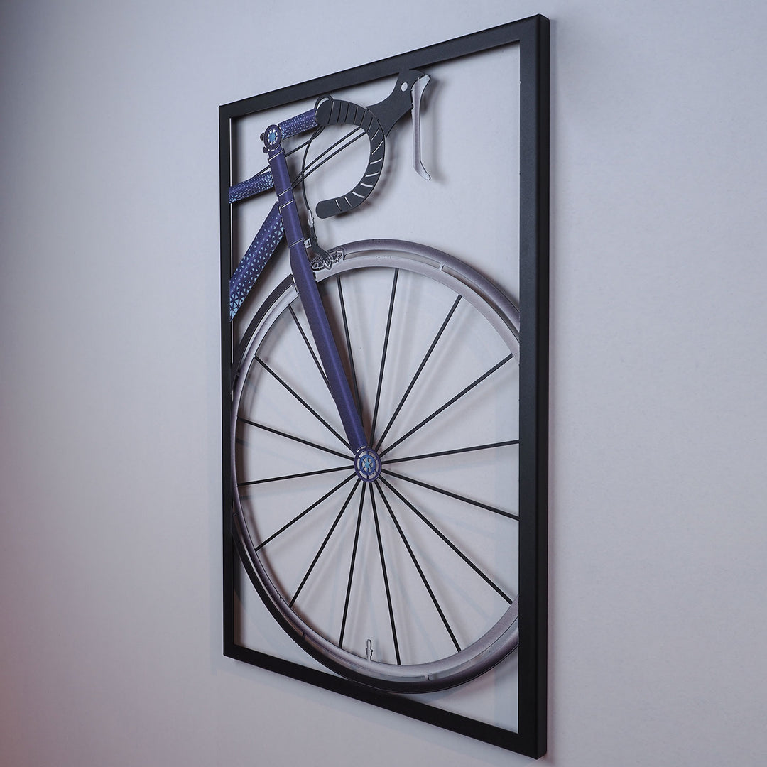 Bicycle Wheel Colored Metal Wall Art - APT216