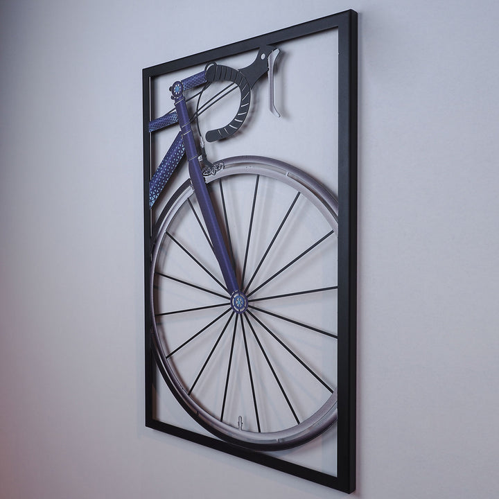 Bicycle Wheel Colored Metal Wall Art - APT216