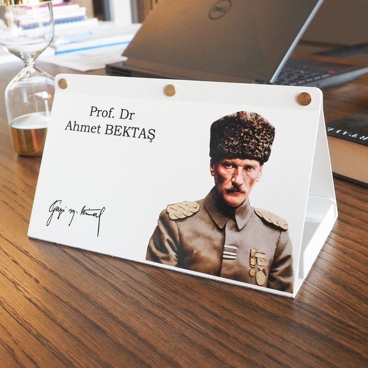Kişiye Özel Metal Masa Takvimi ve Organizer - APH239