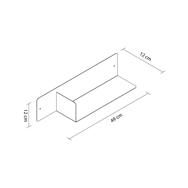 Flint Metal Duvar Rafı - APM019