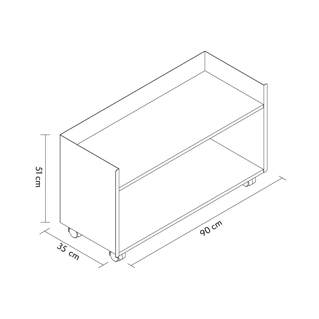 Cube Tekerlekli Metal Tv Ünitesi / Sehpa - APM009