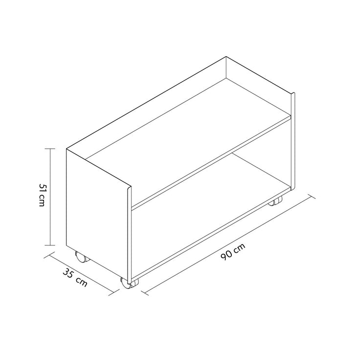 Cube Tekerlekli Metal Tv Ünitesi / Sehpa - APM009
