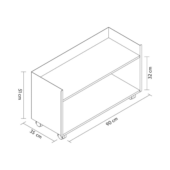 Cube Tekerlekli Metal Tv Ünitesi / Sehpa - APM009