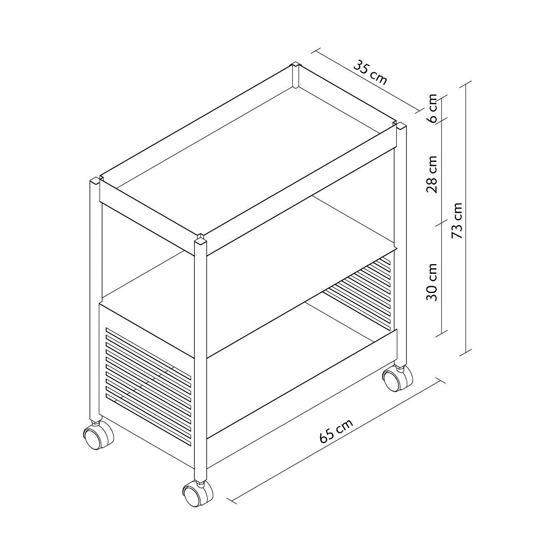 Move L Metal Servis Arabası - APM024