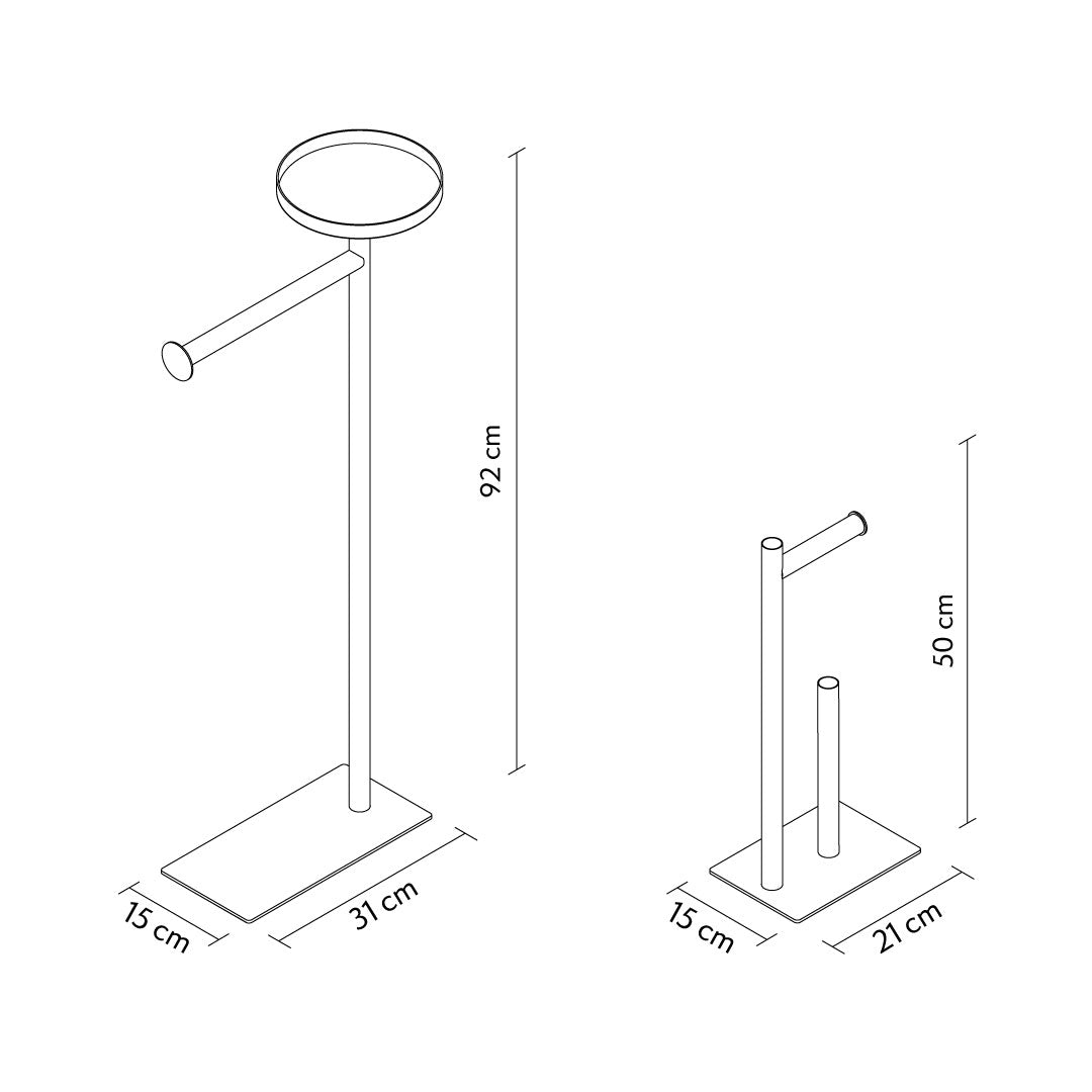 Moss 2'li Metal Banyo Standı - APM026