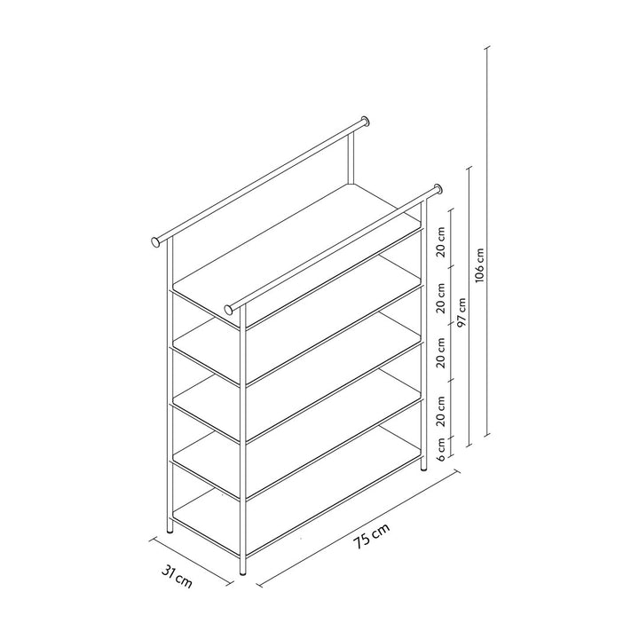 Moss Plus Metal Raflı Ünite - APM030