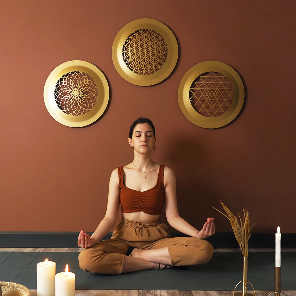 Sacred Geometry Metal Duvar Tablosu