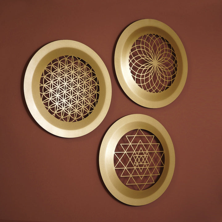 Sacred Geometry Metal Duvar Tablosu