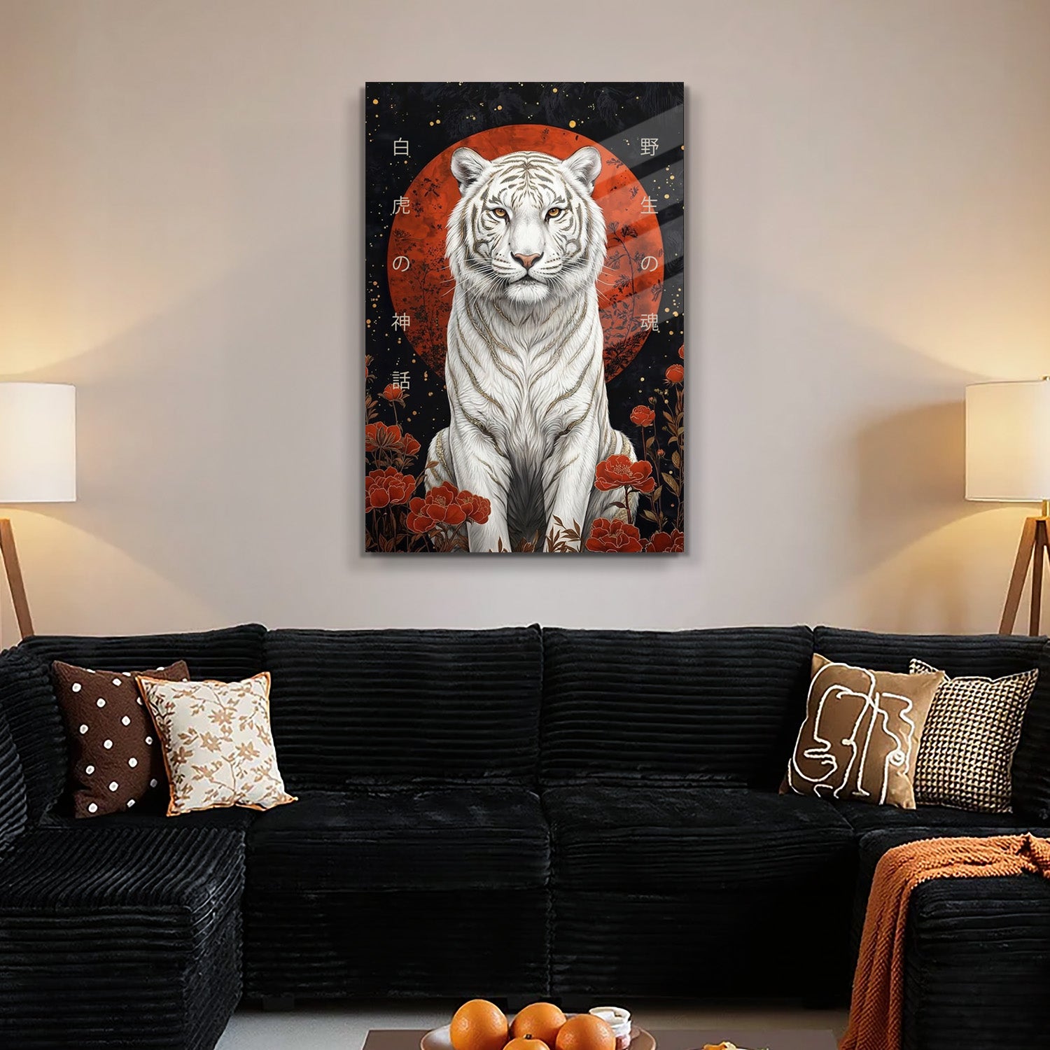Legend of the White Tiger Temalı Cam Tablo – Artepera
