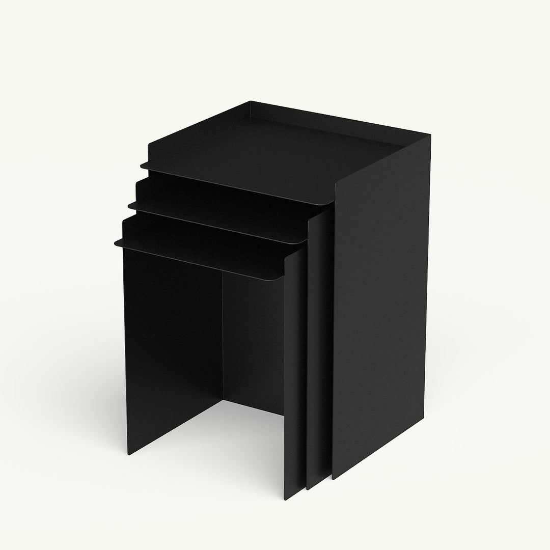 Cube 3'lü Set Metal Zigon Sehpa - APM042
