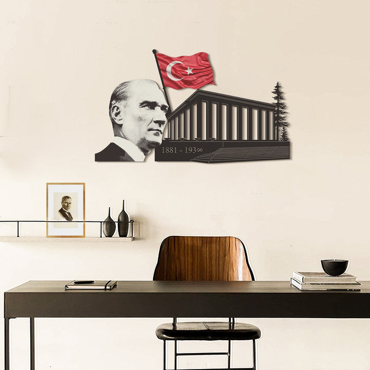 Anıtkabir ve Atatürk Metal Duvar Tablosu - APT790
