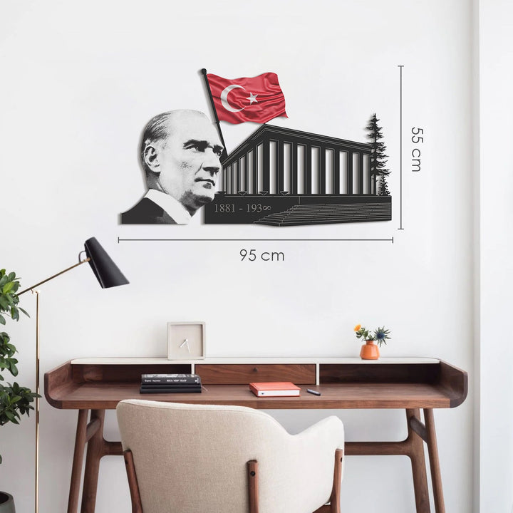 Anıtkabir ve Atatürk Metal Duvar Tablosu - APT790