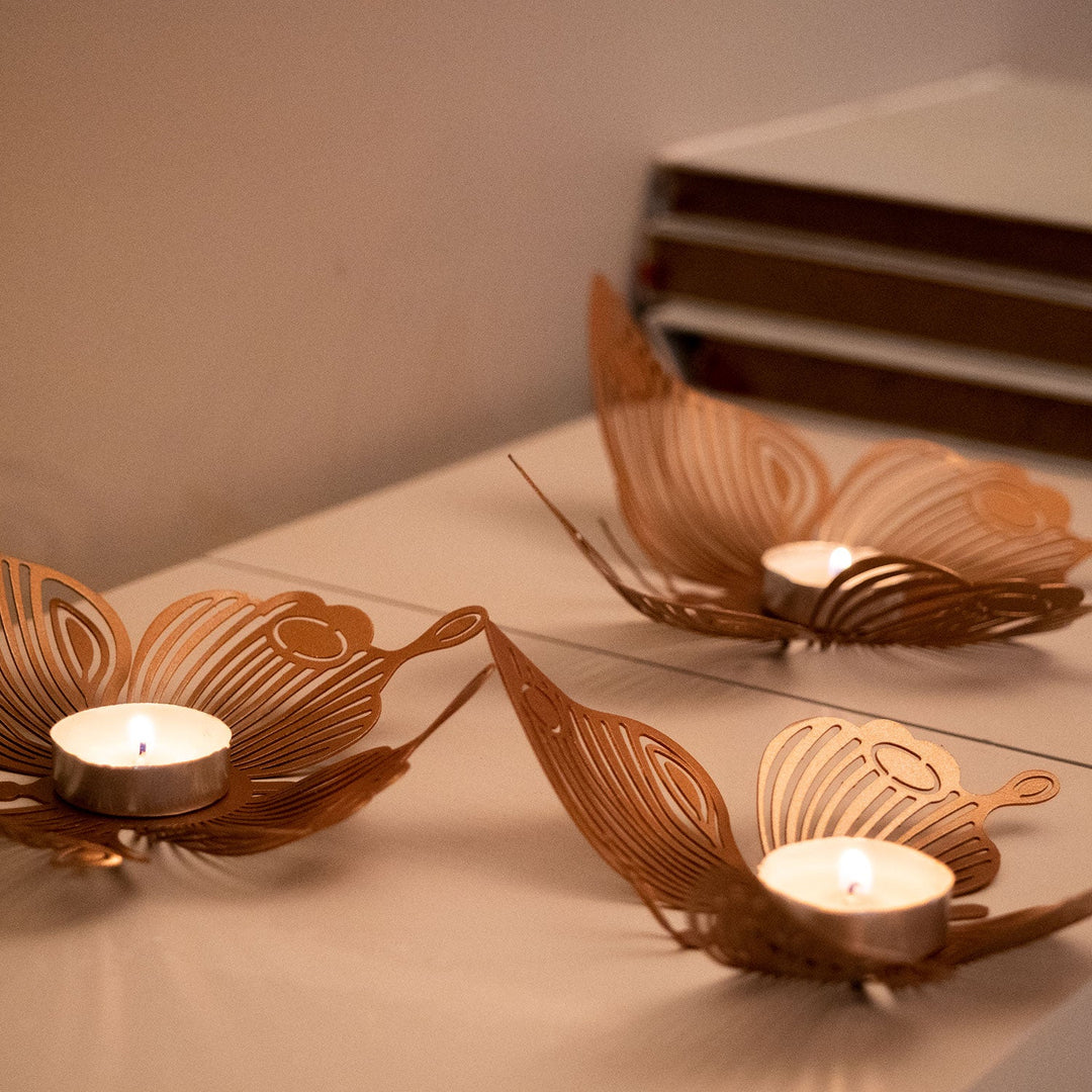 Papilio 3'lü Tealight Set Masaüstü Aksesuar Modelleri