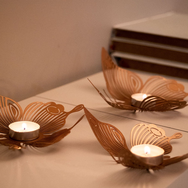 Papilio 3'lü Tealight Set Masaüstü Aksesuar Modelleri