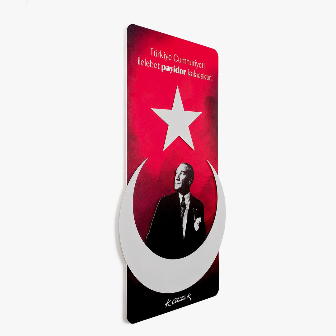Atatürk İmzalı Ay-Yıldız Metal Tablo - APT804