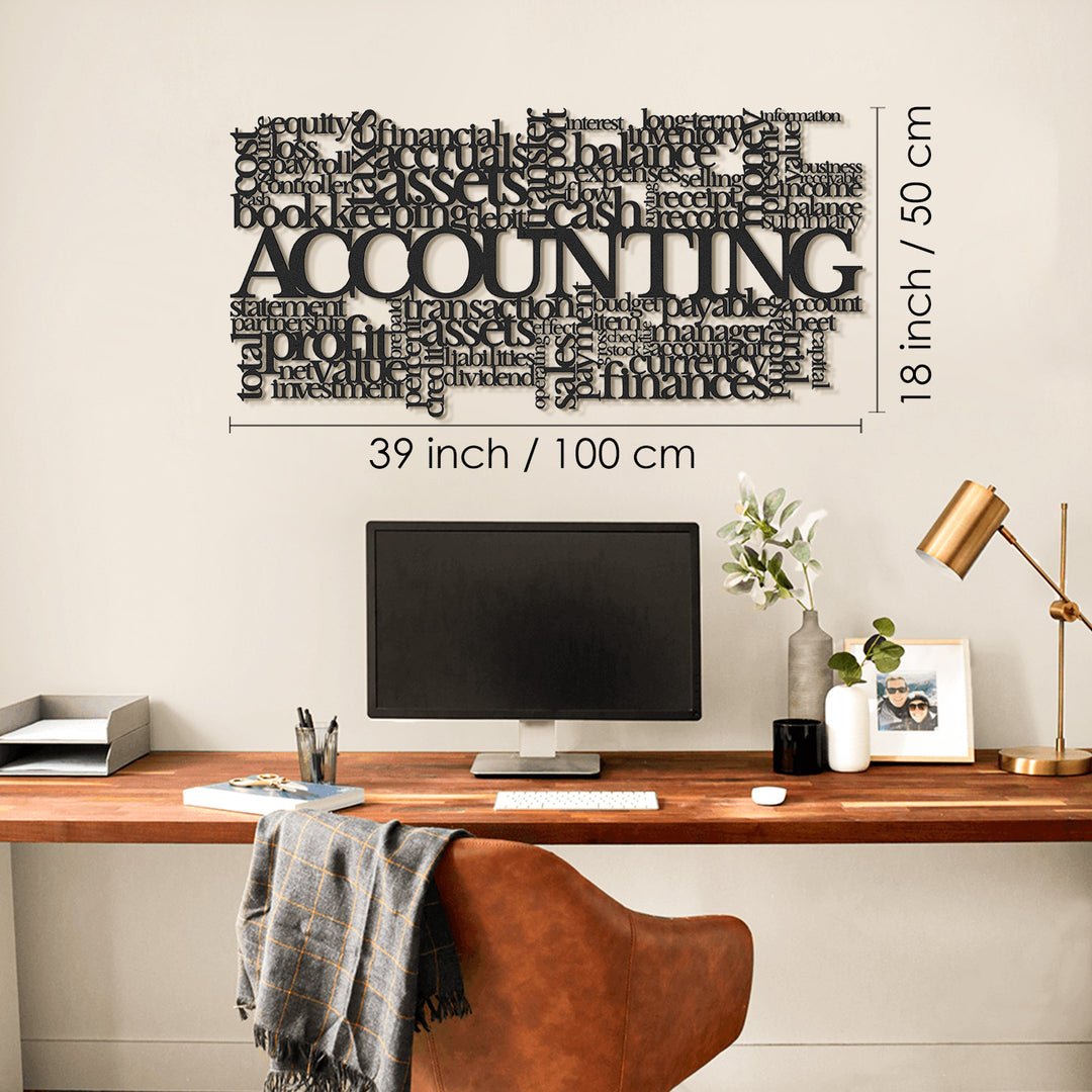 Accounting Words Dekoratif Duvar Yazısı Modelleri