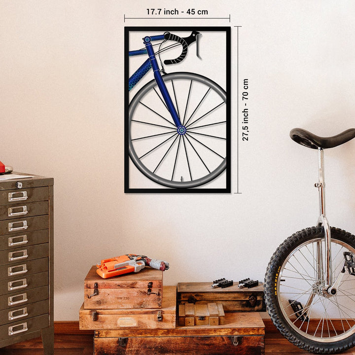 Bicycle Wheel Colored Metal Wall Art - APT216