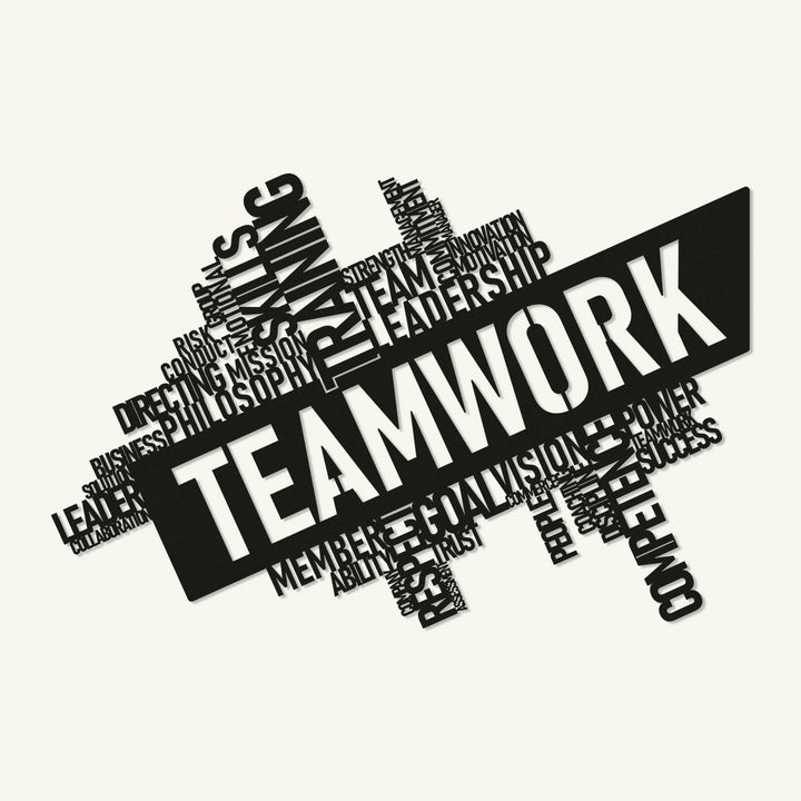 Teamwork Dekoratif Duvar Yazısı Modelleri