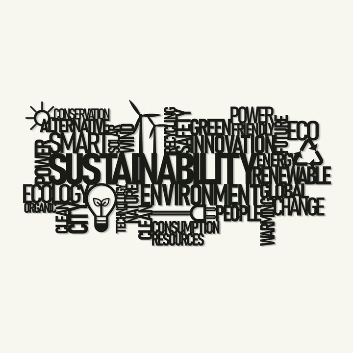 Sustainability Dekoratif Duvar Yazısı Modelleri