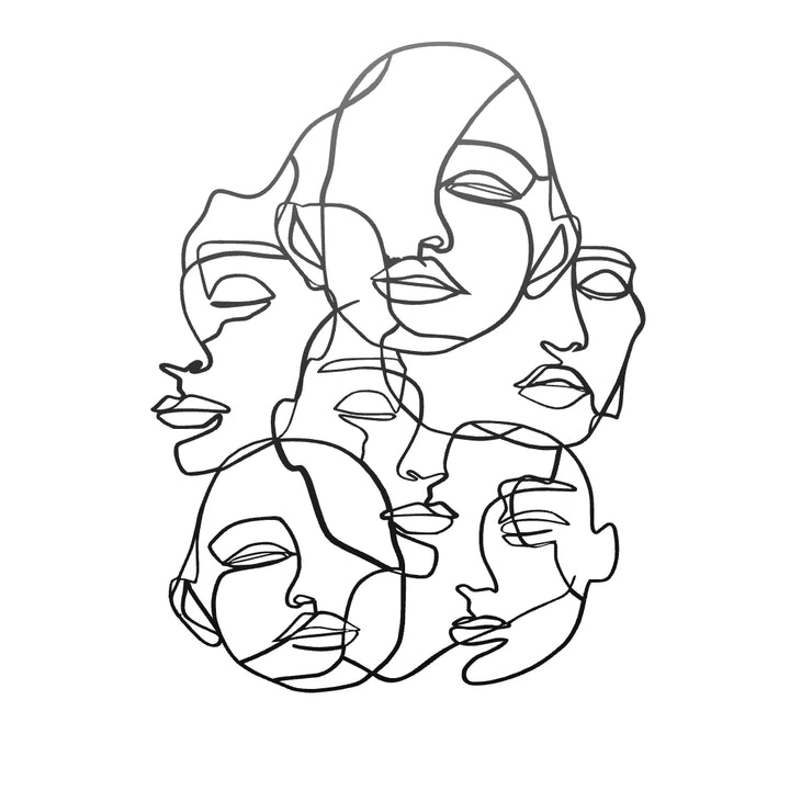 Faces Line Art