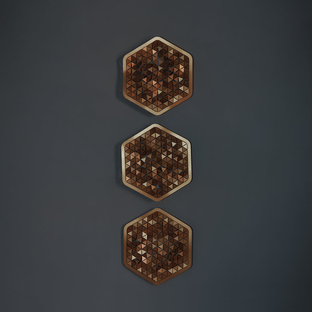 Luminous Hexagon Metal Masa ve Duvar Aksesuarı - FIRSAT