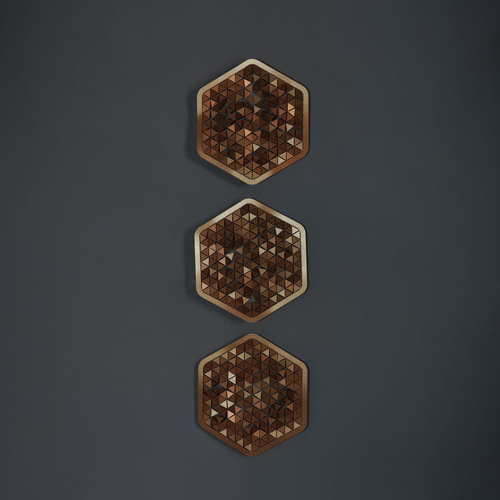 Luminous Hexagon Metal Masa ve Duvar Aksesuarı - FIRSAT