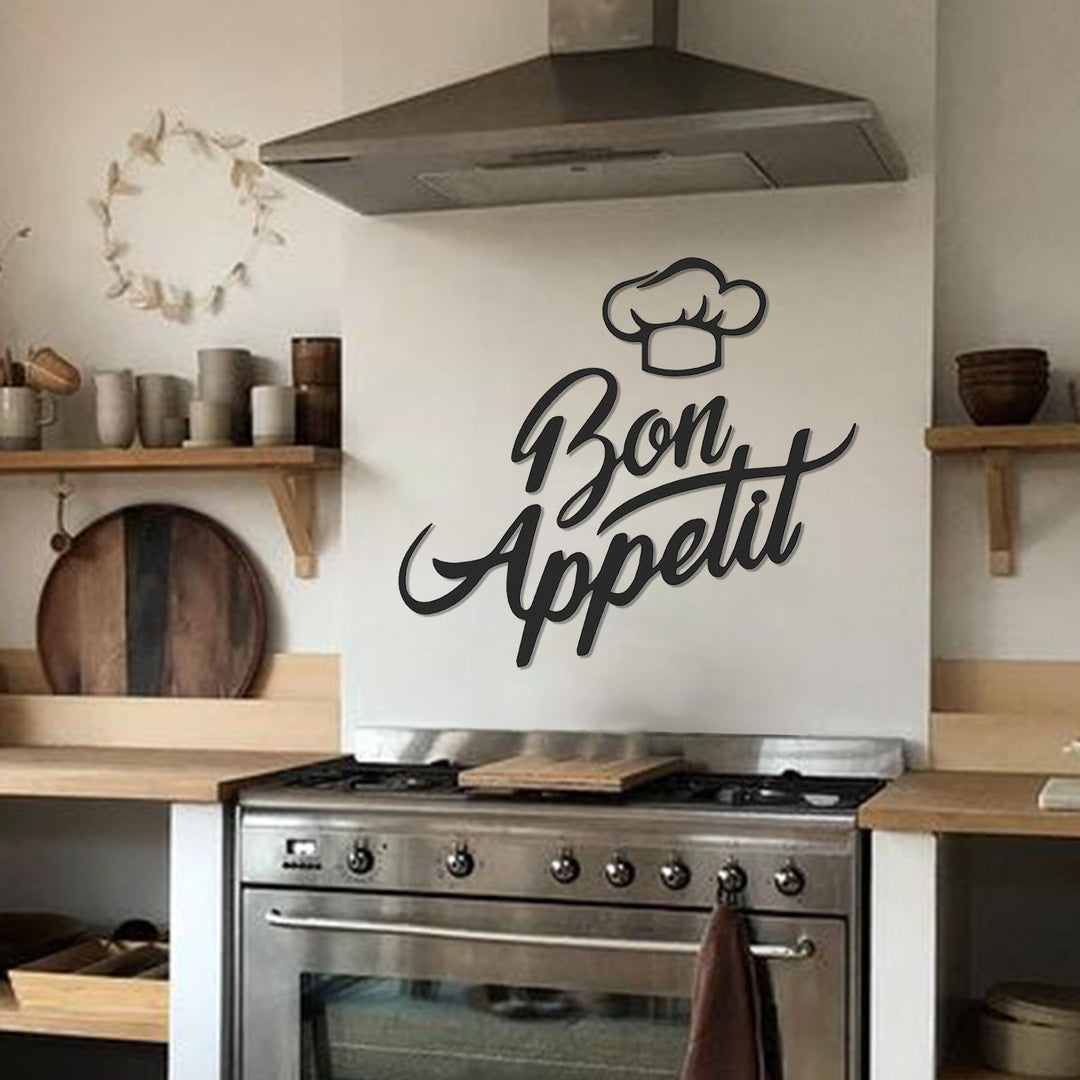 Bon Appetit Dekoratif Duvar Yazısı Modelleri