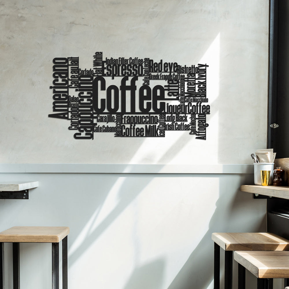 Coffee Dekoratif Duvar Yazısı Modelleri