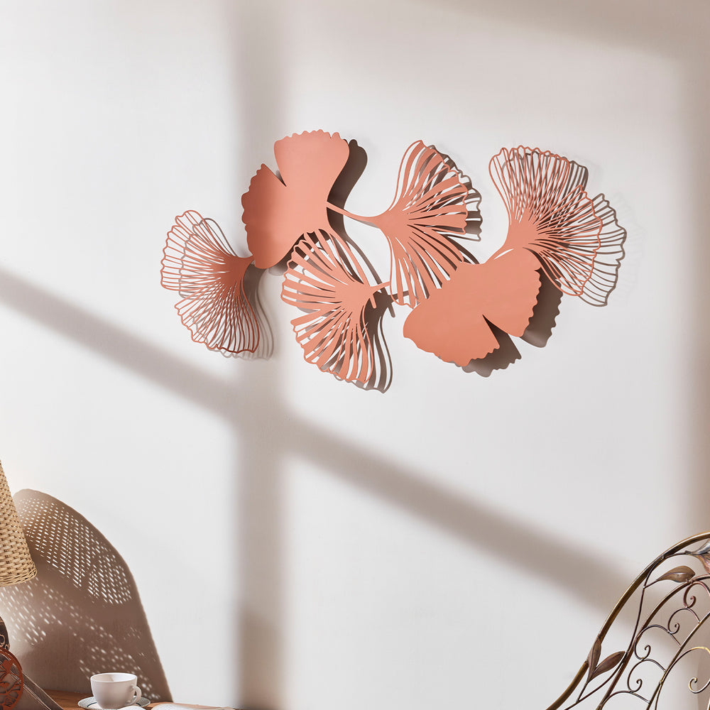 Ginkgo Yapraklar Modern Salon Duvar Dekorasyonu Modelleri