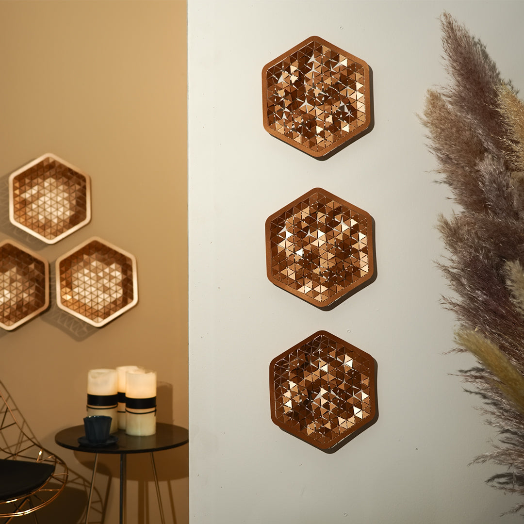 Luminous Hexagon Metal Masa ve Duvar Aksesuarı - FIRSAT