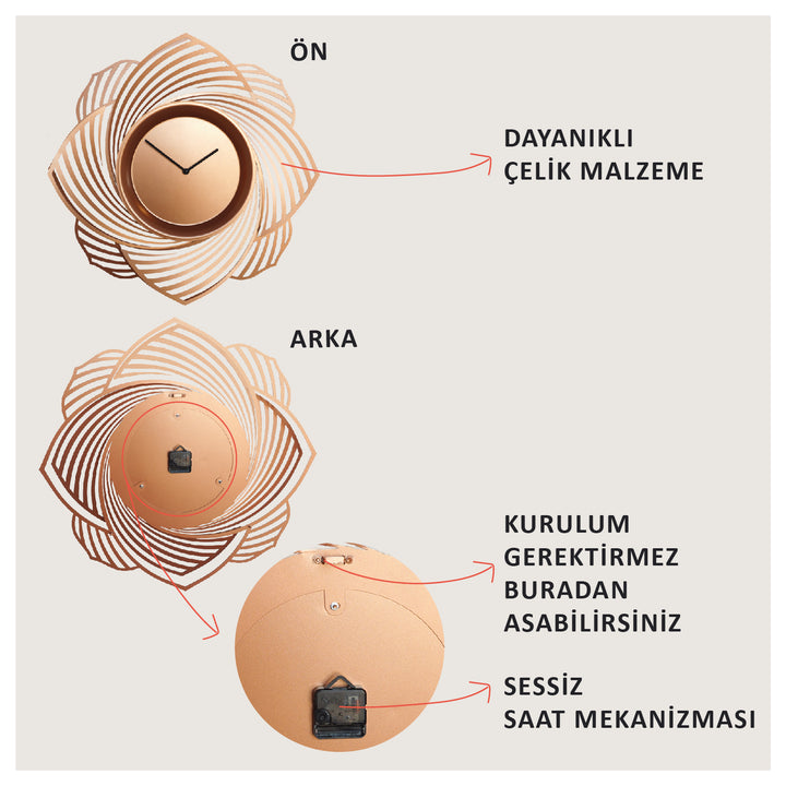 Bloom Dekoratif Duvar Saati Modelleri