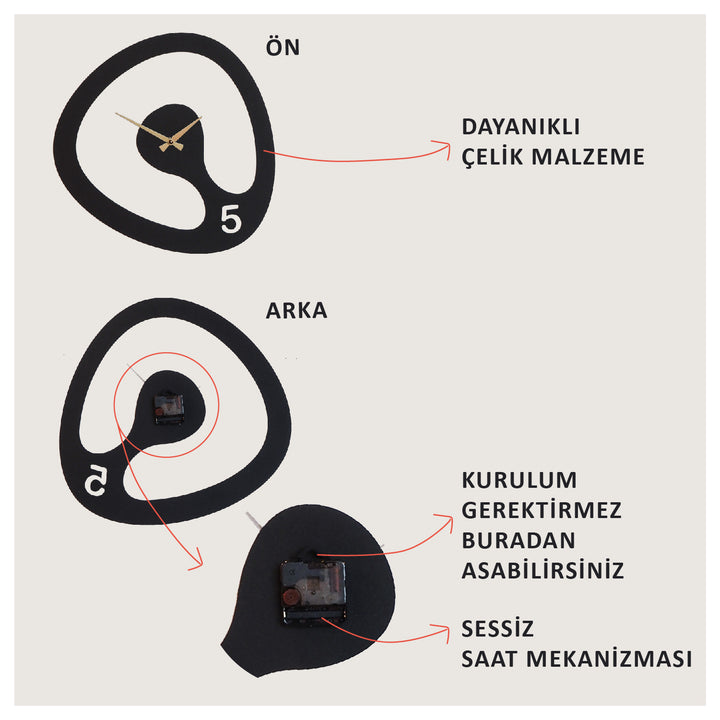 Amorph Dekoratif Duvar Saati Modelleri