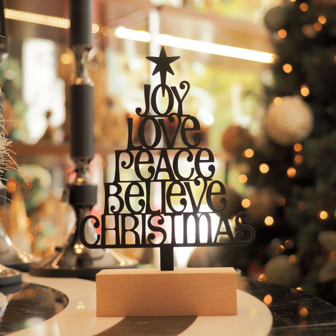 Joy Love Peace Believe Christmas Yılbaşı Aksesuarları