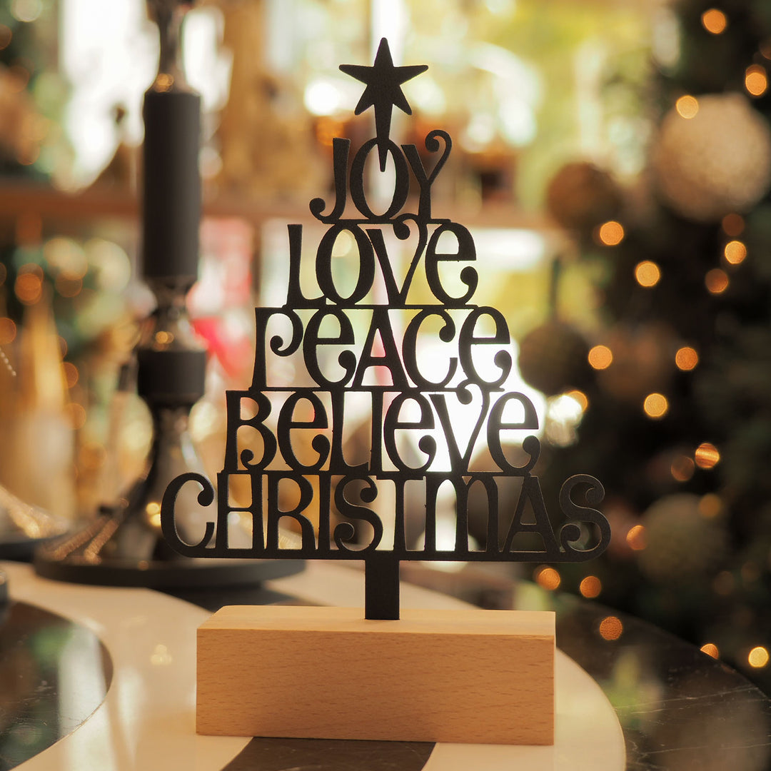 Joy Love Peace Believe Christmas Yılbaşı Aksesuarları