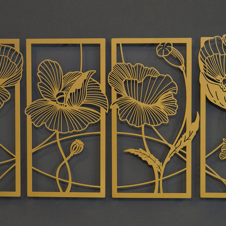 Blossom 4'lü Set Dekoratif Duvar Tablo Modelleri