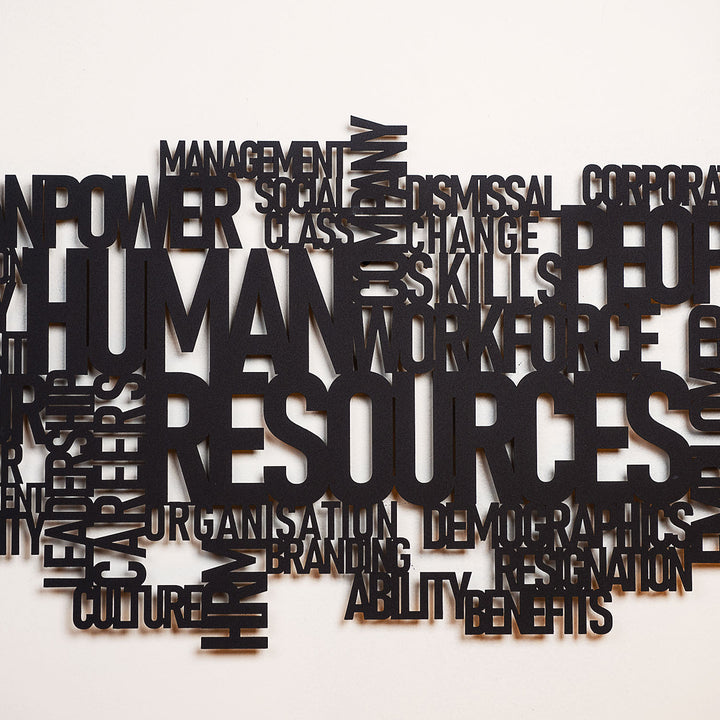 Human Resources Dekoratif Duvar Yazısı Modelleri
