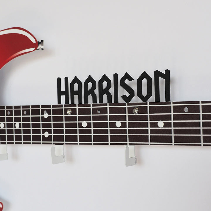 Kişiye Özel Elektro Gitar Duvar Askılığı Genç Odası Duvar Dekorasyonu ve Saatleri