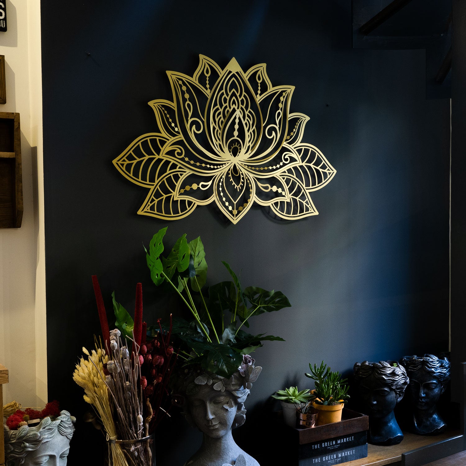 Lotus Mandala Dekoratif Metal Duvar Tablosu Modern Duvar Dekoru 🌸